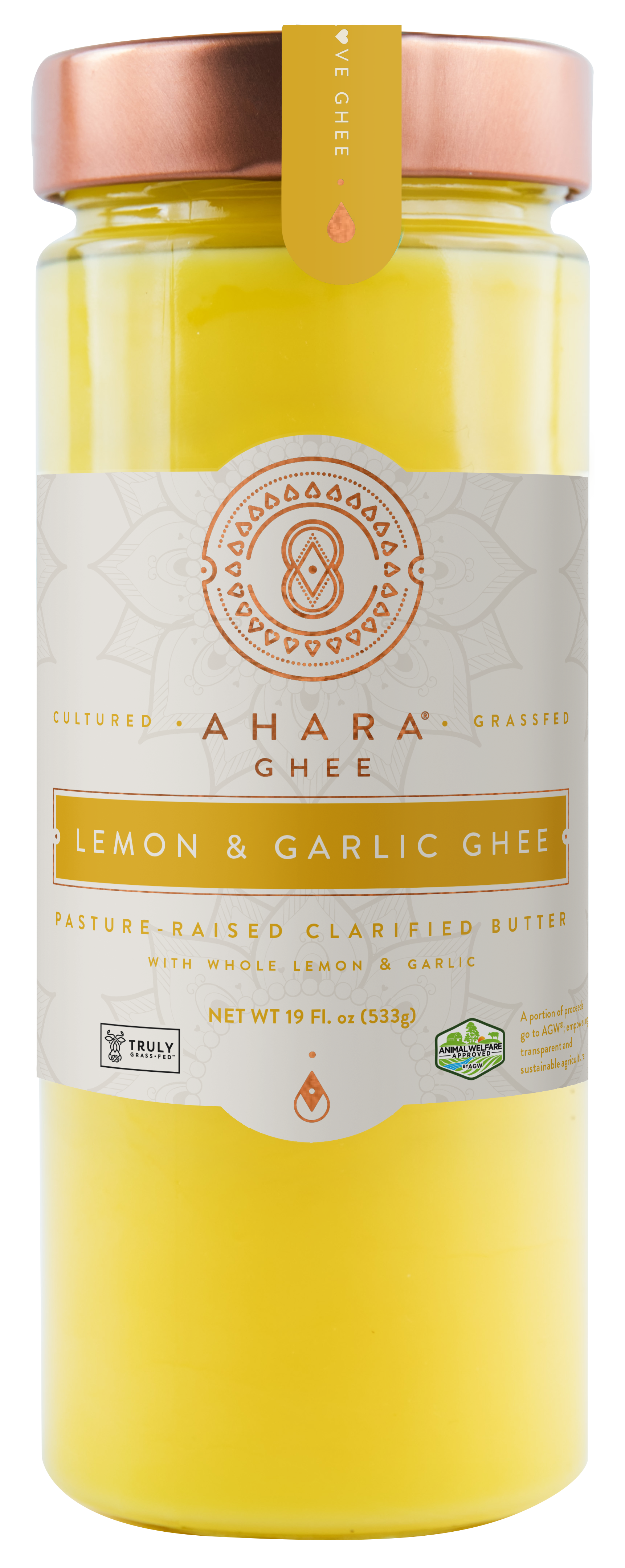 Grass-Fed Lemon & Garlic Ghee | Ahara Rasa
