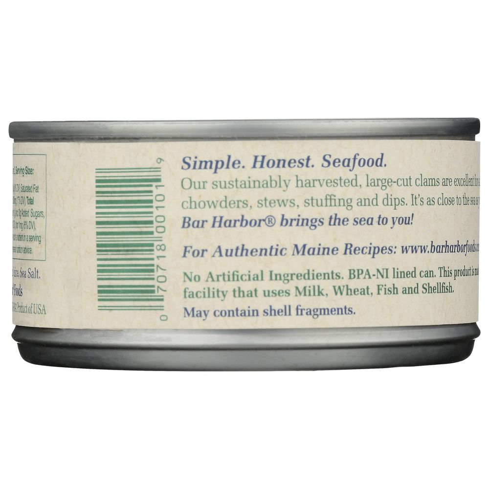 BAR HARBOR: Premium All Natural Chopped Clams, 6.5 oz