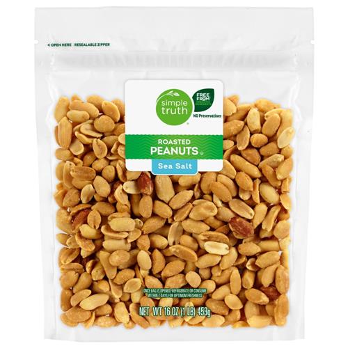 Simple Truth Sea Salt Roasted Peanuts Pouch 16 oz