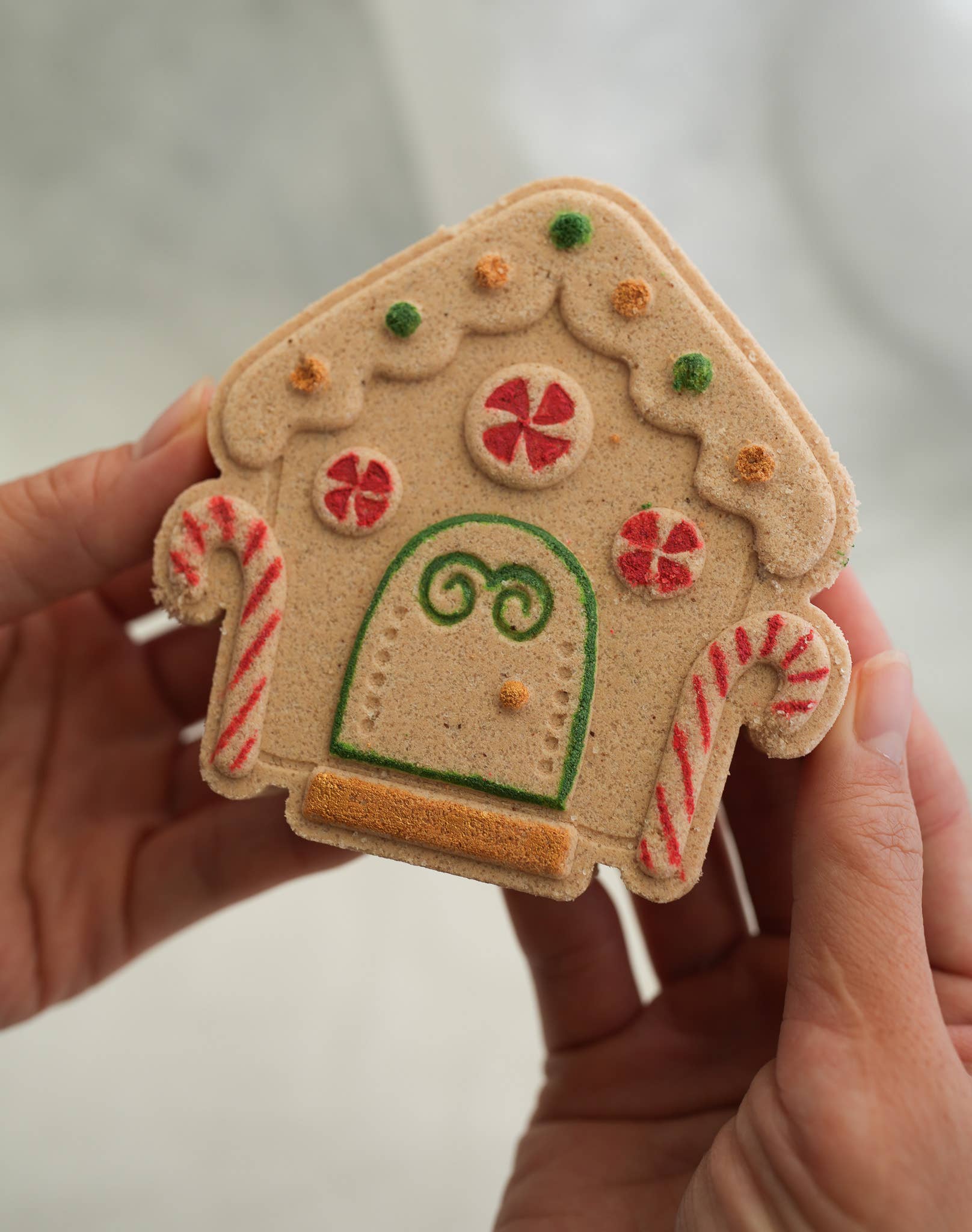 Gingerbread Winter Handpainted Bathbomb Stocking Stuffer