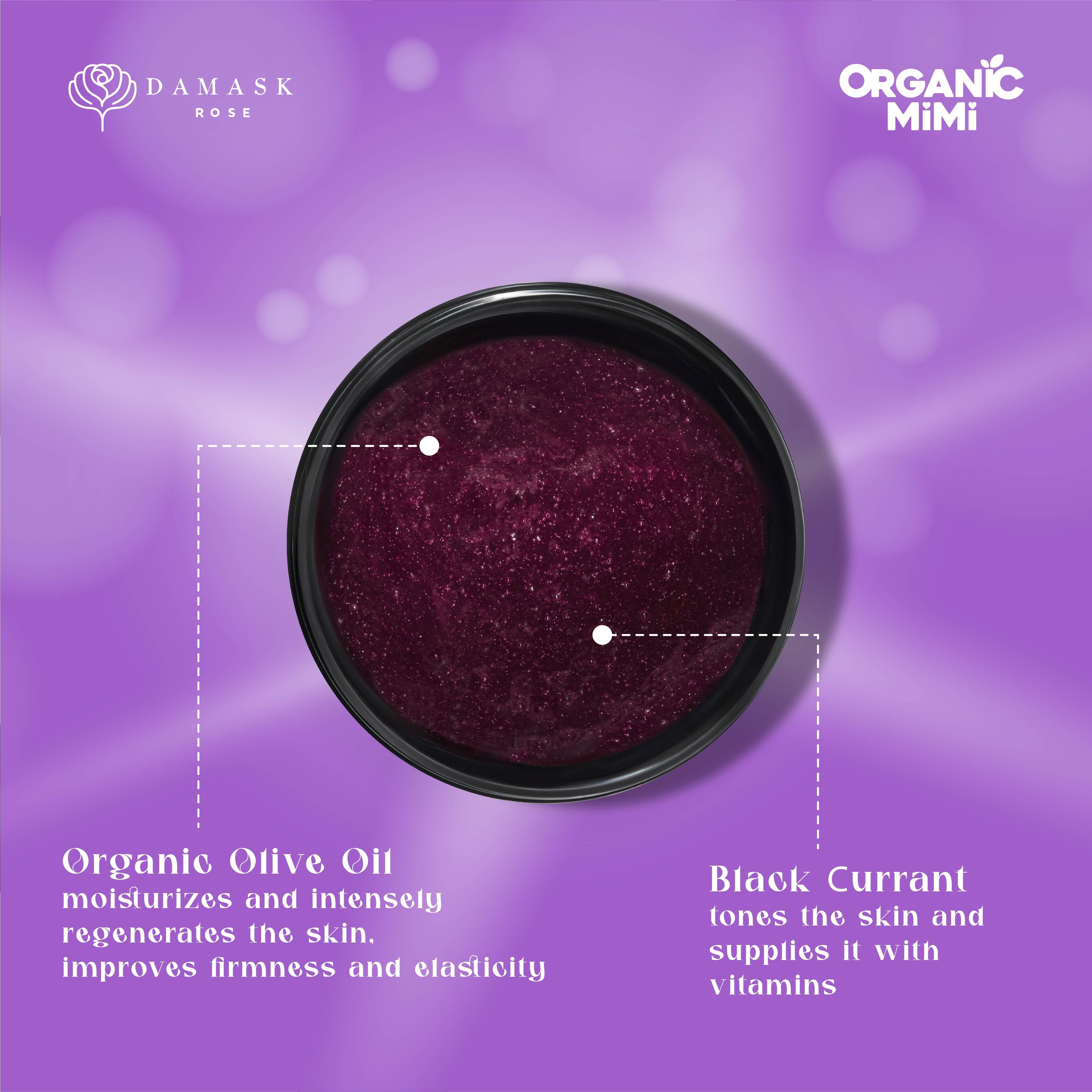 Organic Mimi, Body Scrub Jam Olive & Black Currant, 250 g