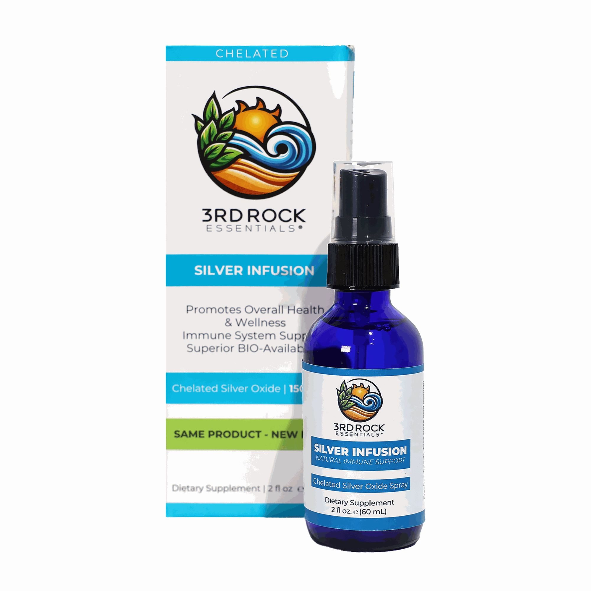 Silver Infusion 150 PPM Chelated Silver Oxide Supplement - 2 oz. Spray
