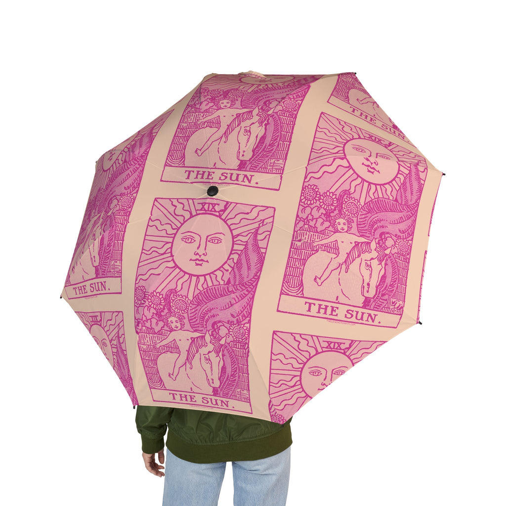 The Sun Tarot Umbrella | Witchy Pink Umbrella by The Love Witch