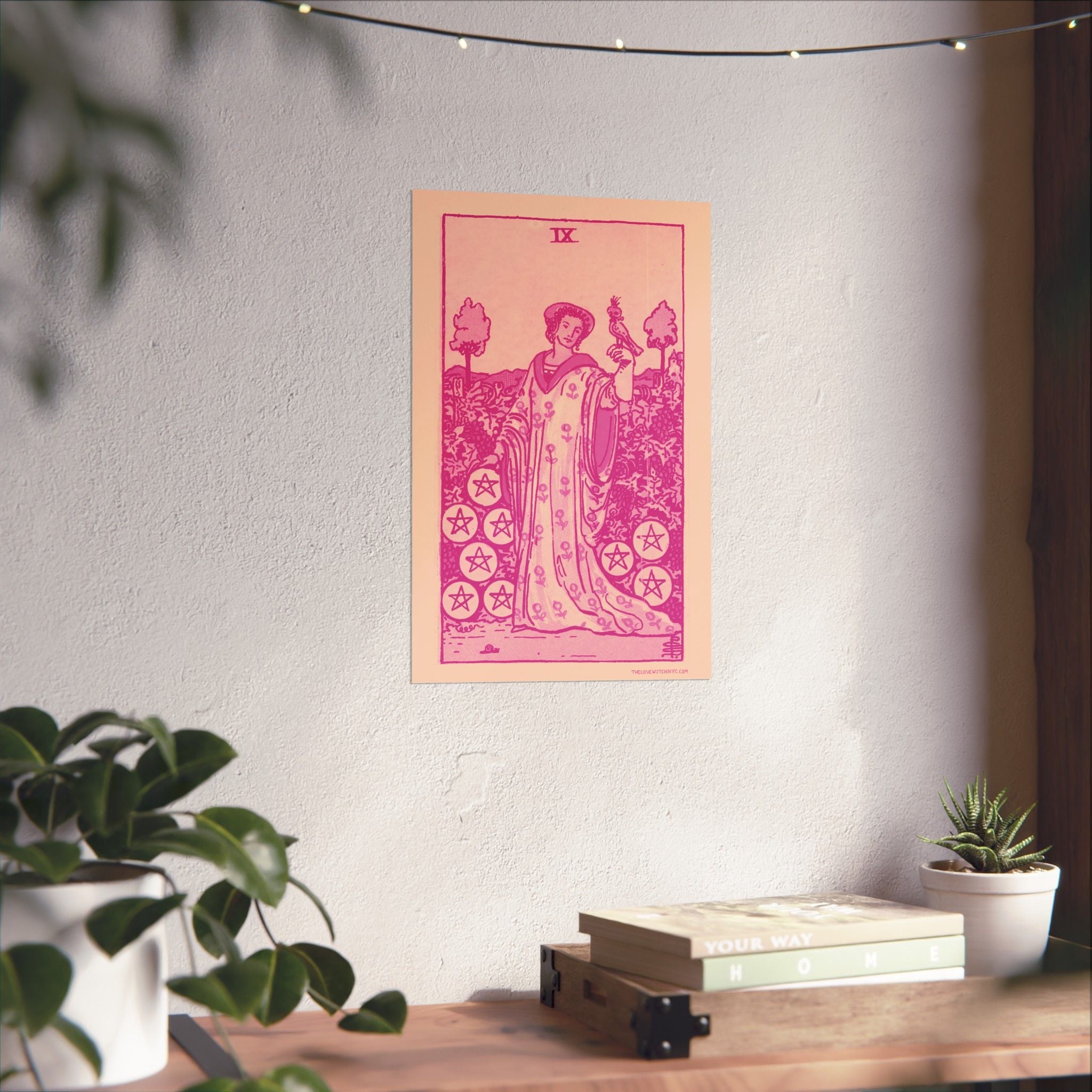 Nine of Pentacles Tarot Card Poster by The Love Witch