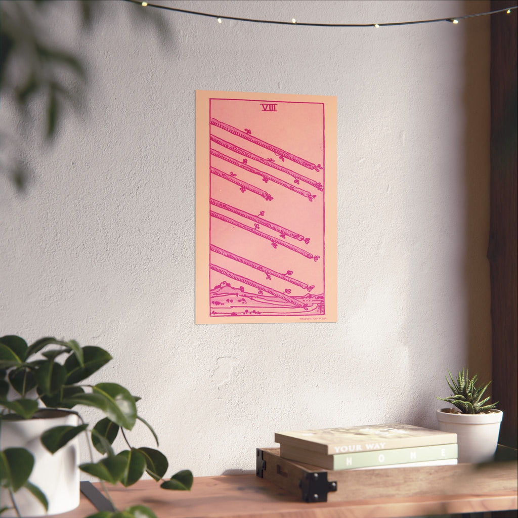 Eight of Wands Tarot Card Poster by The Love Witch