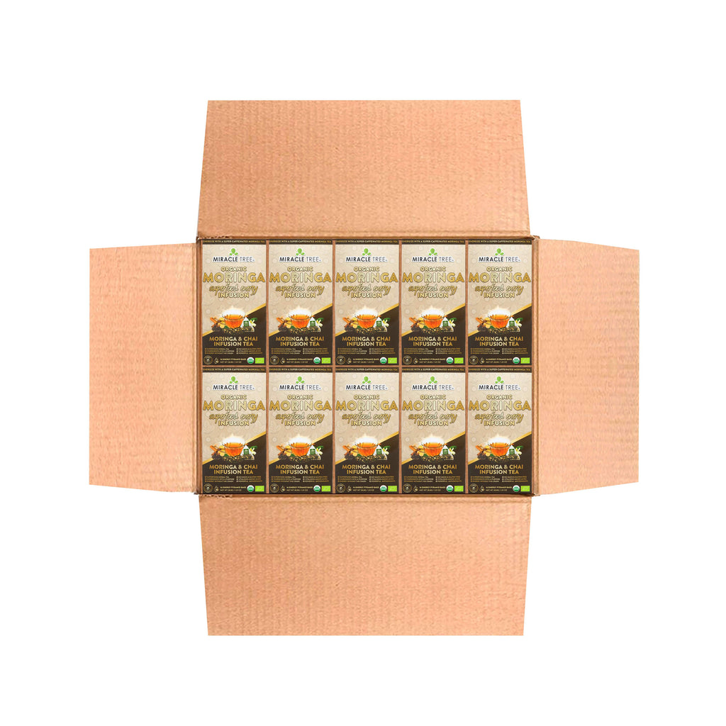Organic Moringa Energy Tea - Chai Spice - Natural Coffee Alternative