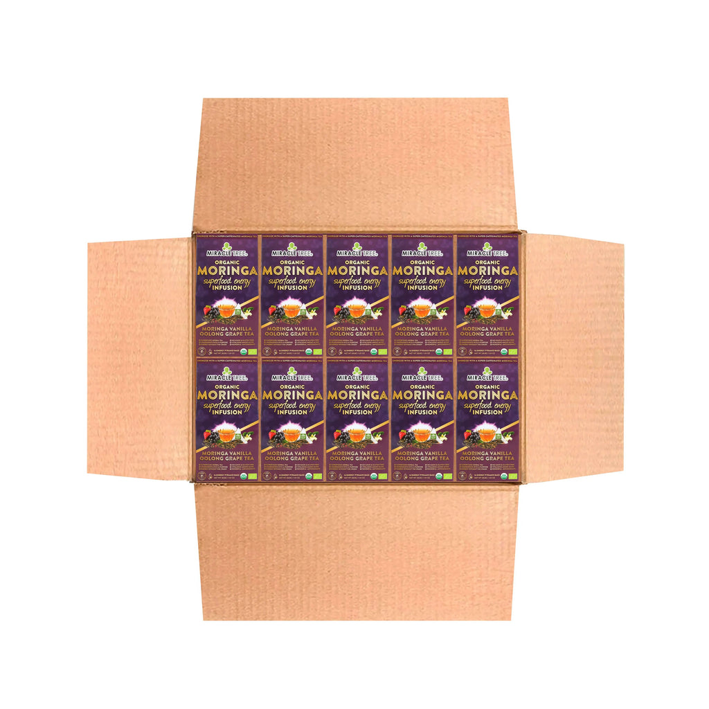 Organic Moringa Energy Tea - Grape Vanilla - Natural Coffee Alternative