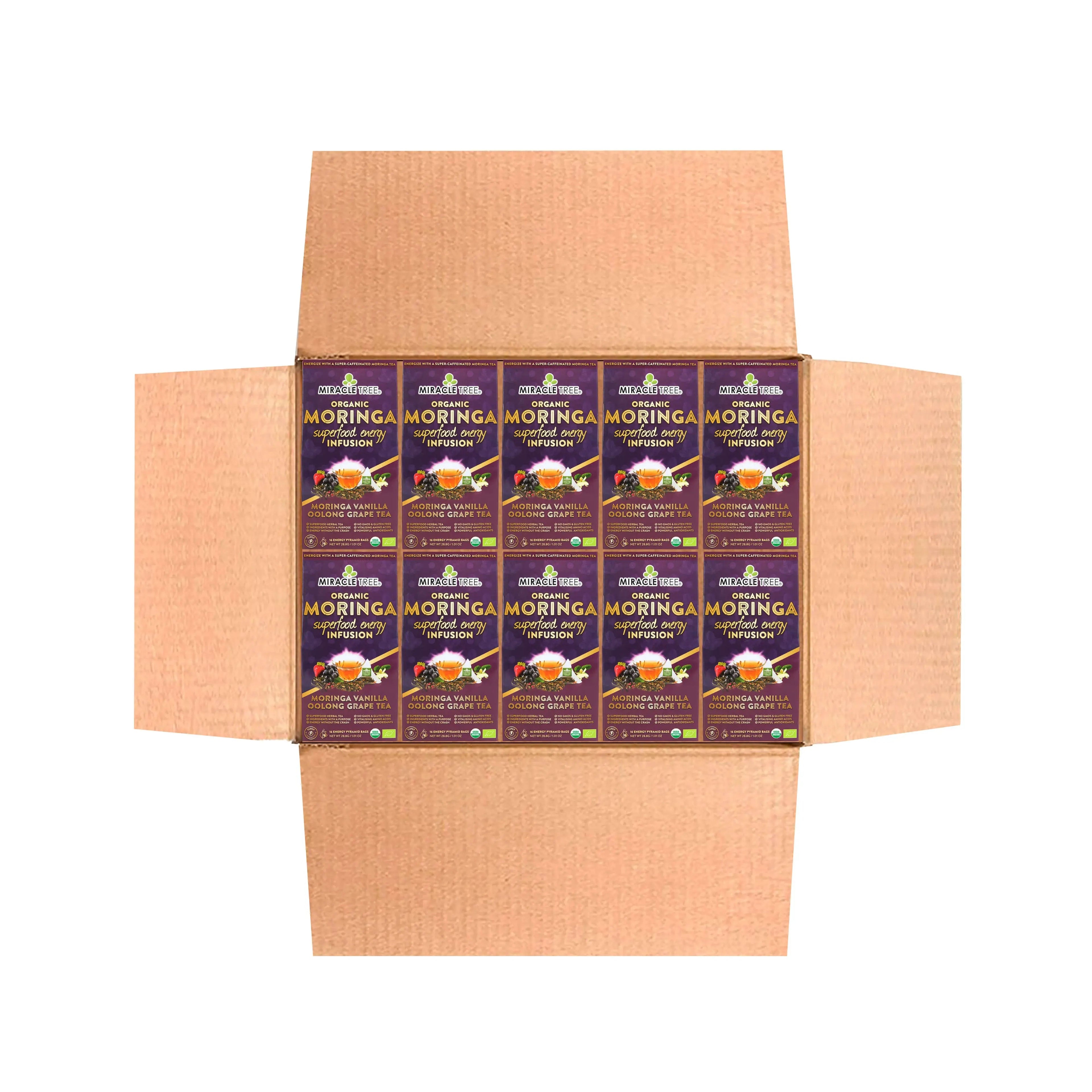 Organic Moringa Energy Tea - Grape Vanilla - Natural Coffee Alternative