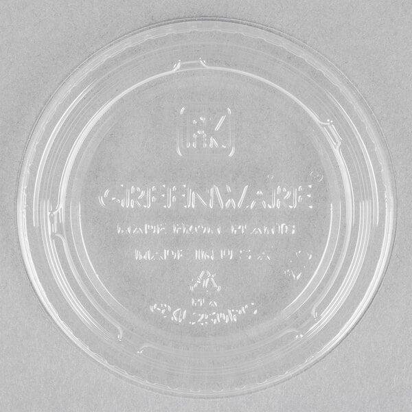 Fabri-Kal Greenware 2 oz PLA Flat Lid for Portion Cups, Clear (QTY 2000), SKU GXL250PC