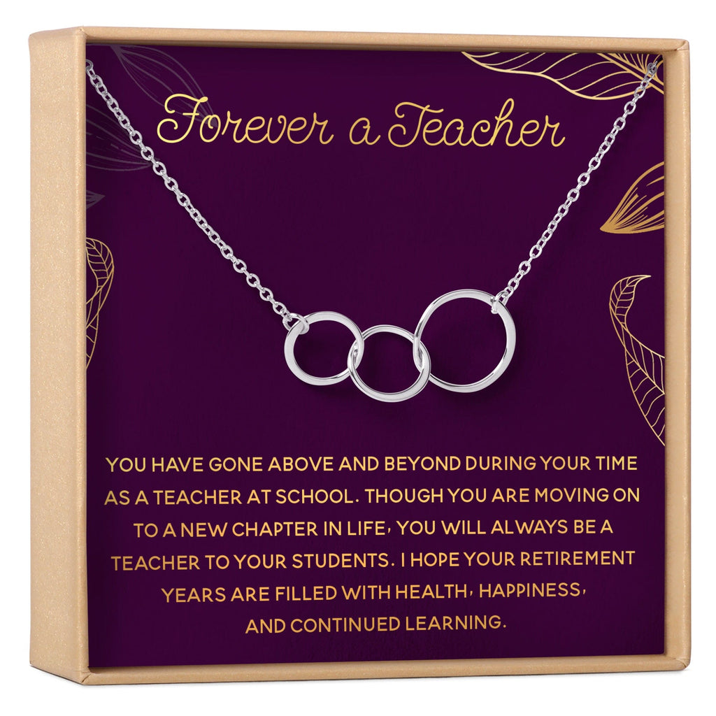 Retiring Teacher Necklace, Multiple Styles Jewelry