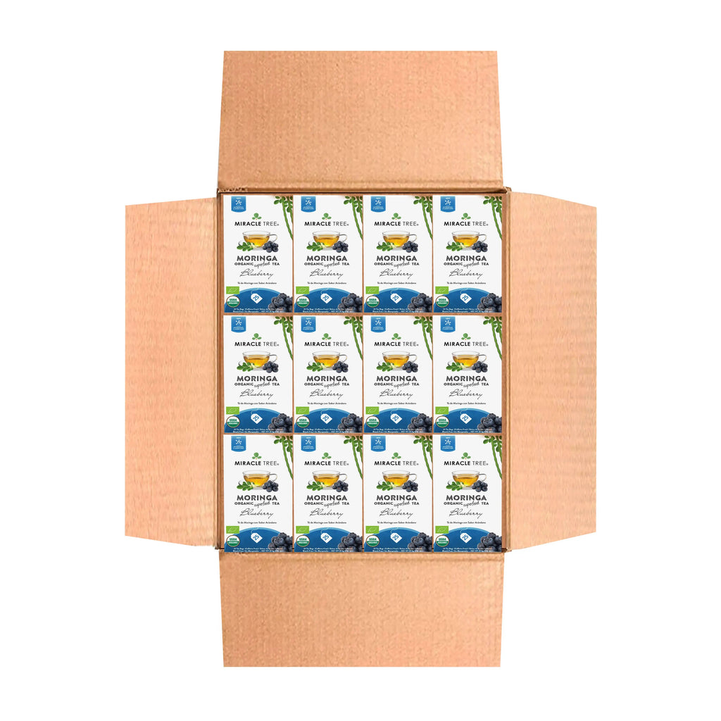 Organic Moringa Tea - Blueberry - Caffeine-Free Herbal Tea