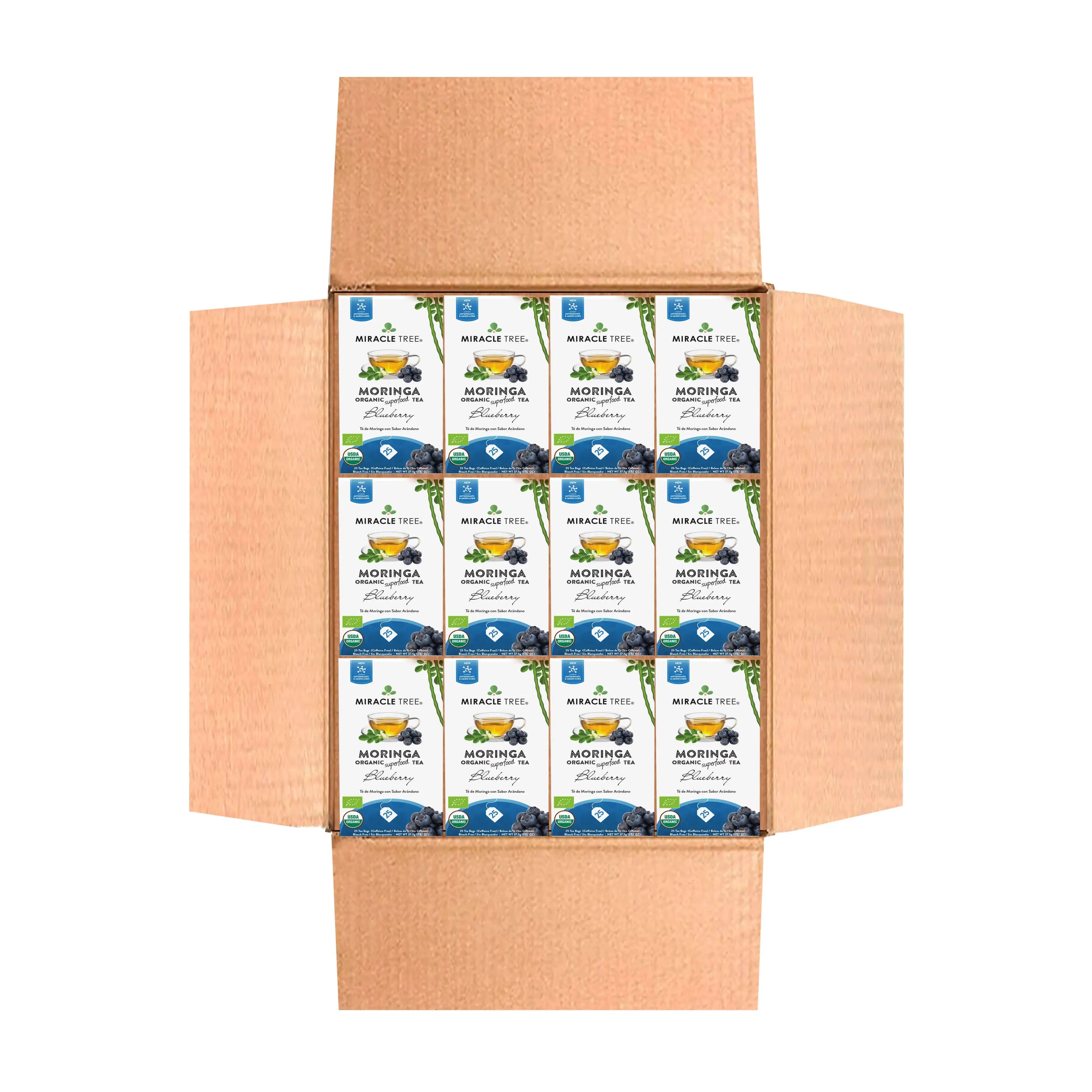 Organic Moringa Tea - Blueberry - Caffeine-Free Herbal Tea