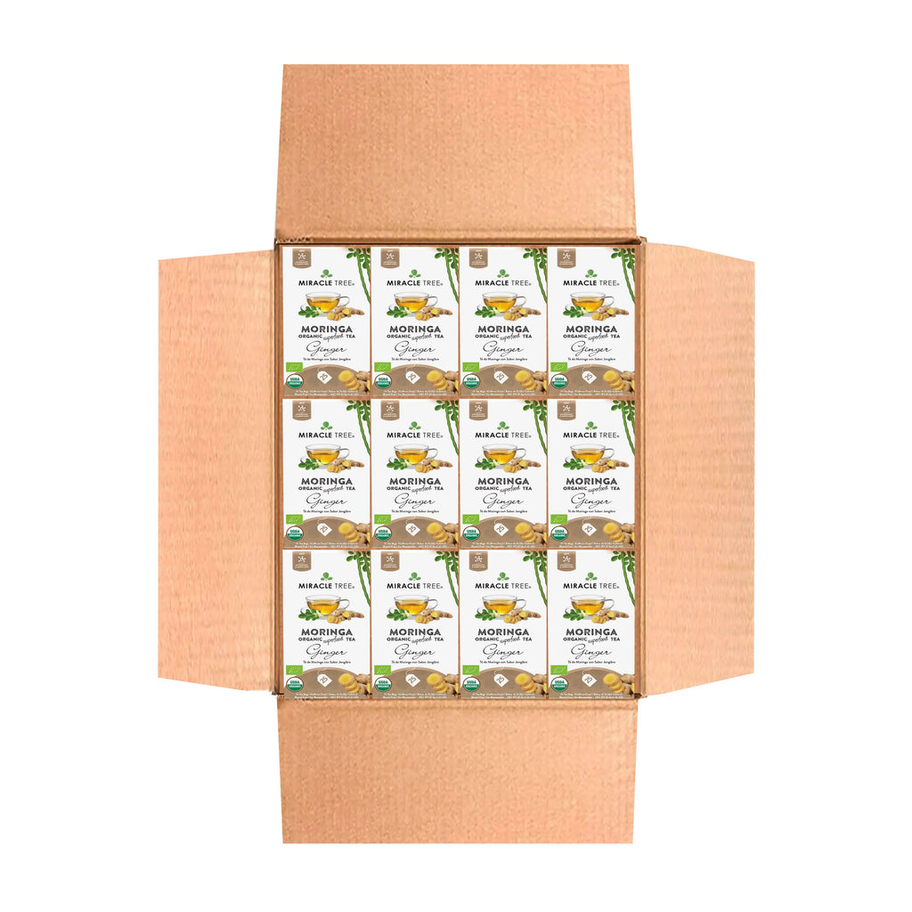 Organic Moringa Tea - Ginger - Caffeine-Free Herbal Tea