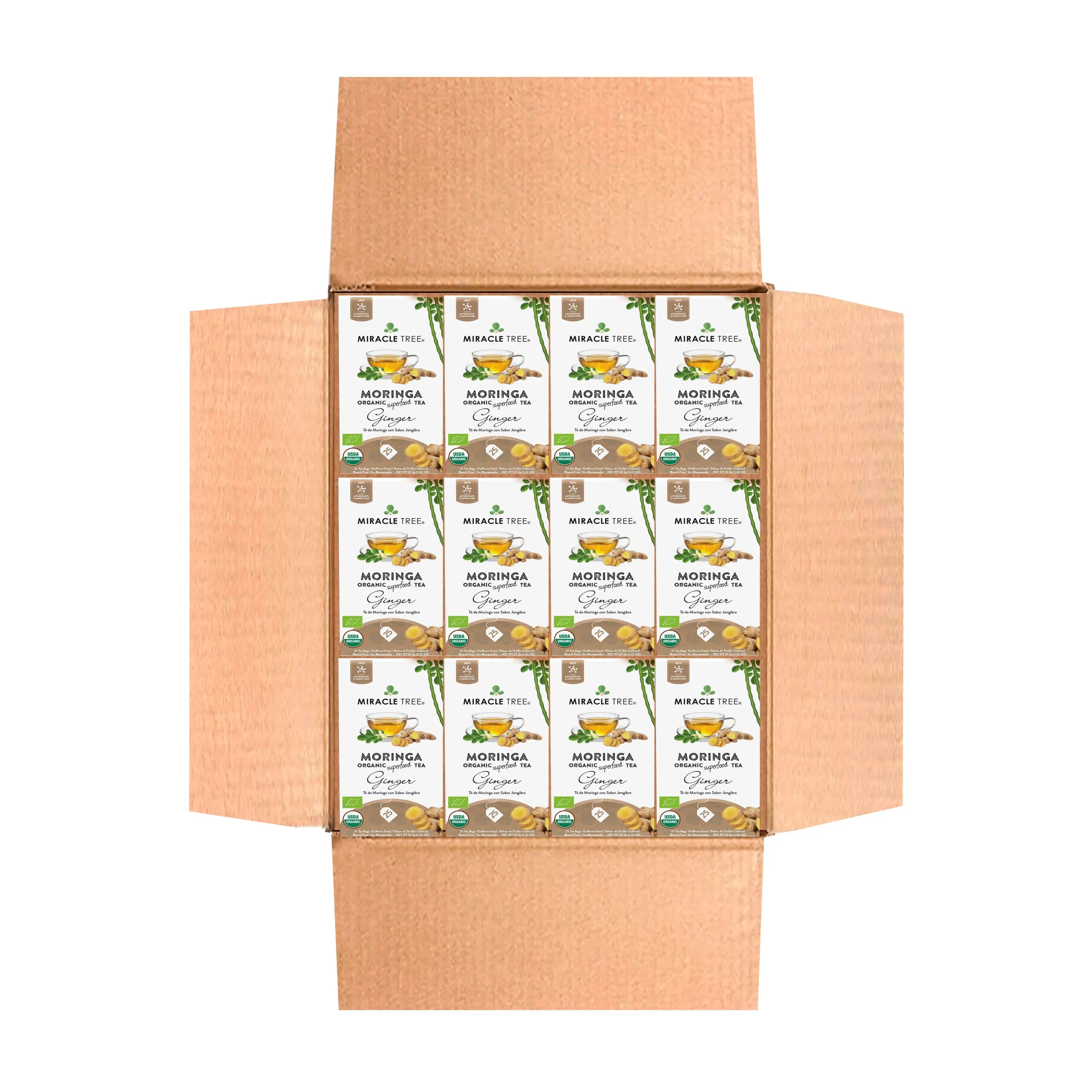Organic Moringa Tea - Ginger - Caffeine-Free Herbal Tea