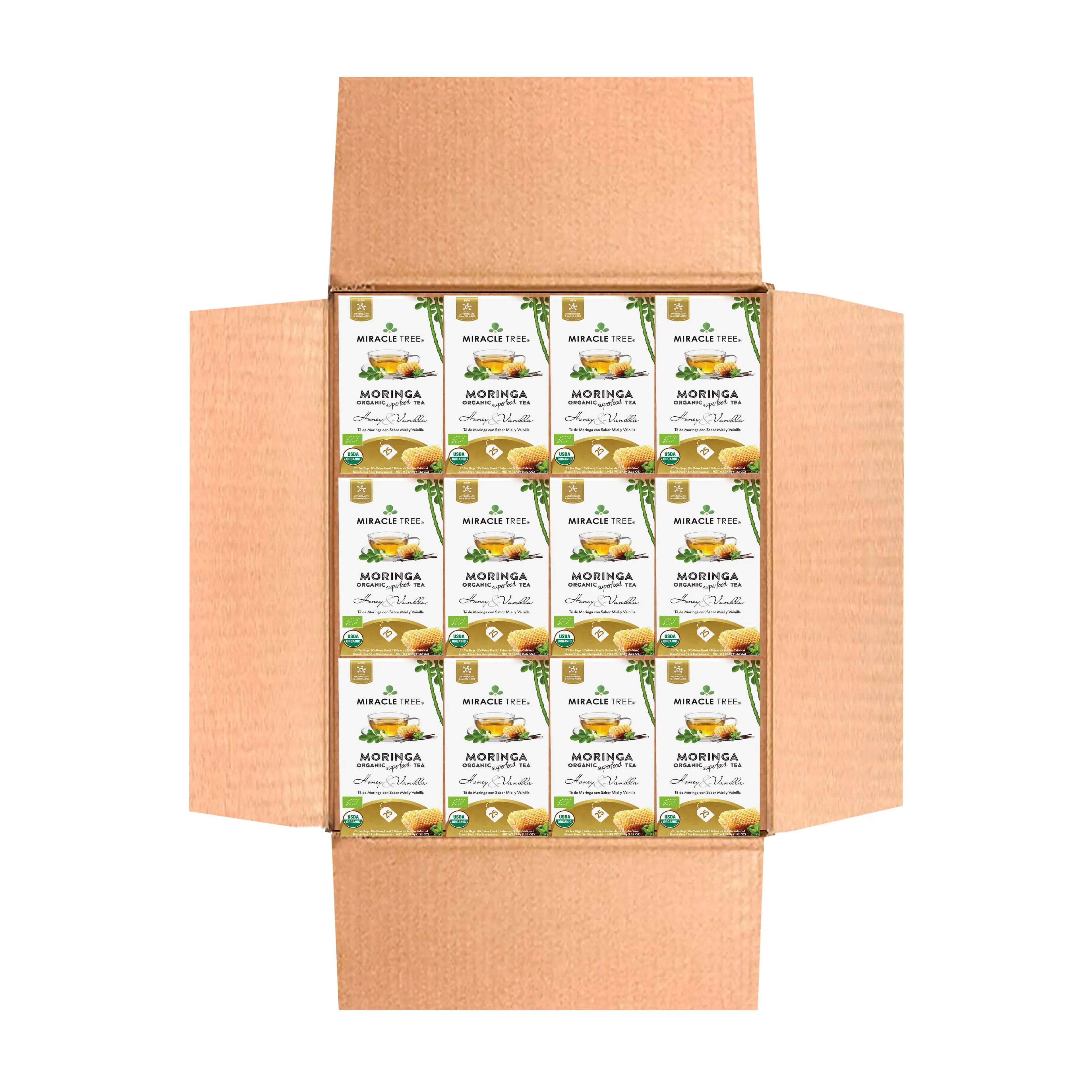 Organic Moringa Tea - Honey & Vanilla - Caffeine-Free Herbal Tea
