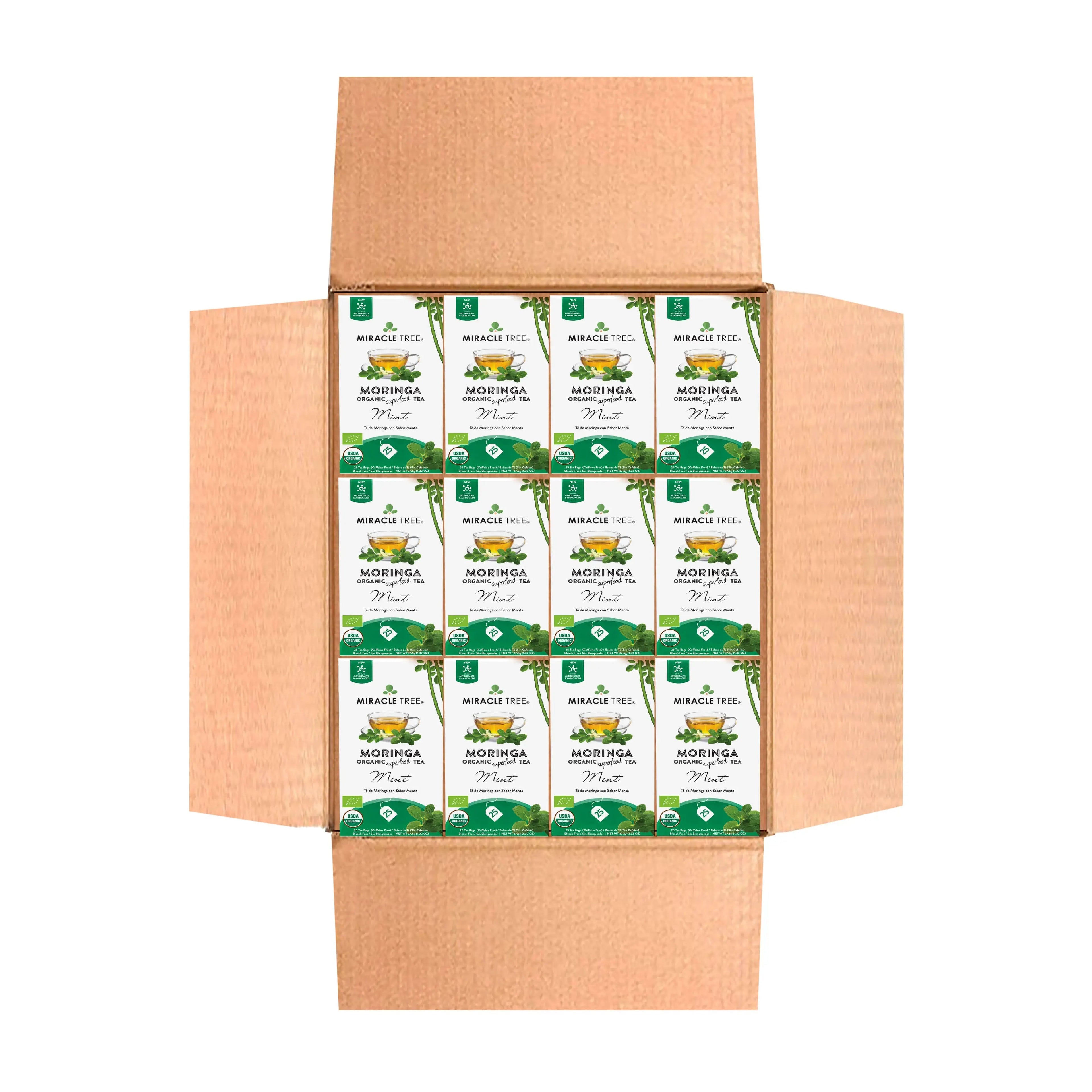 Organic Moringa Tea - Mint - Caffeine-Free Herbal Tea