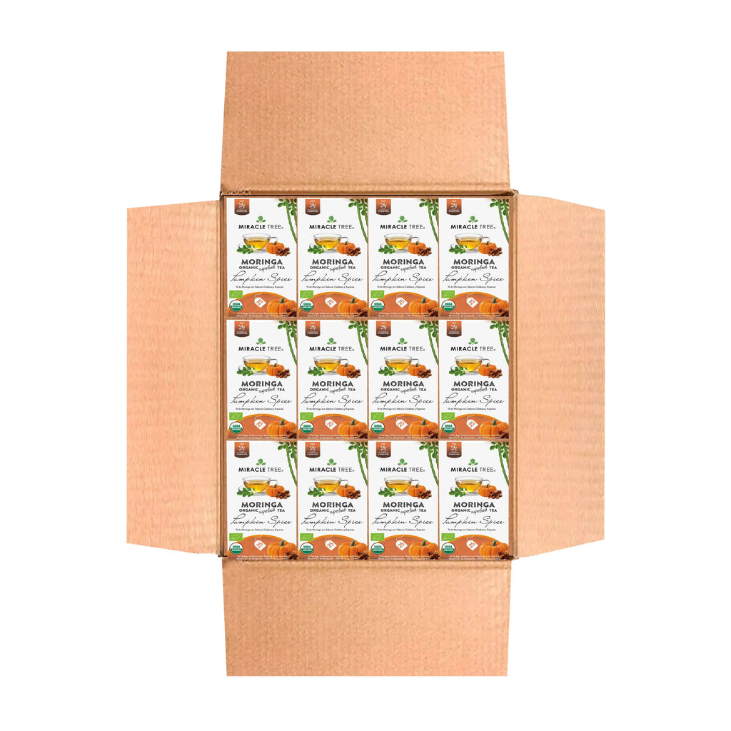 Organic Moringa Tea - Pumpkin Spice - Caffeine-Free Herbal Tea