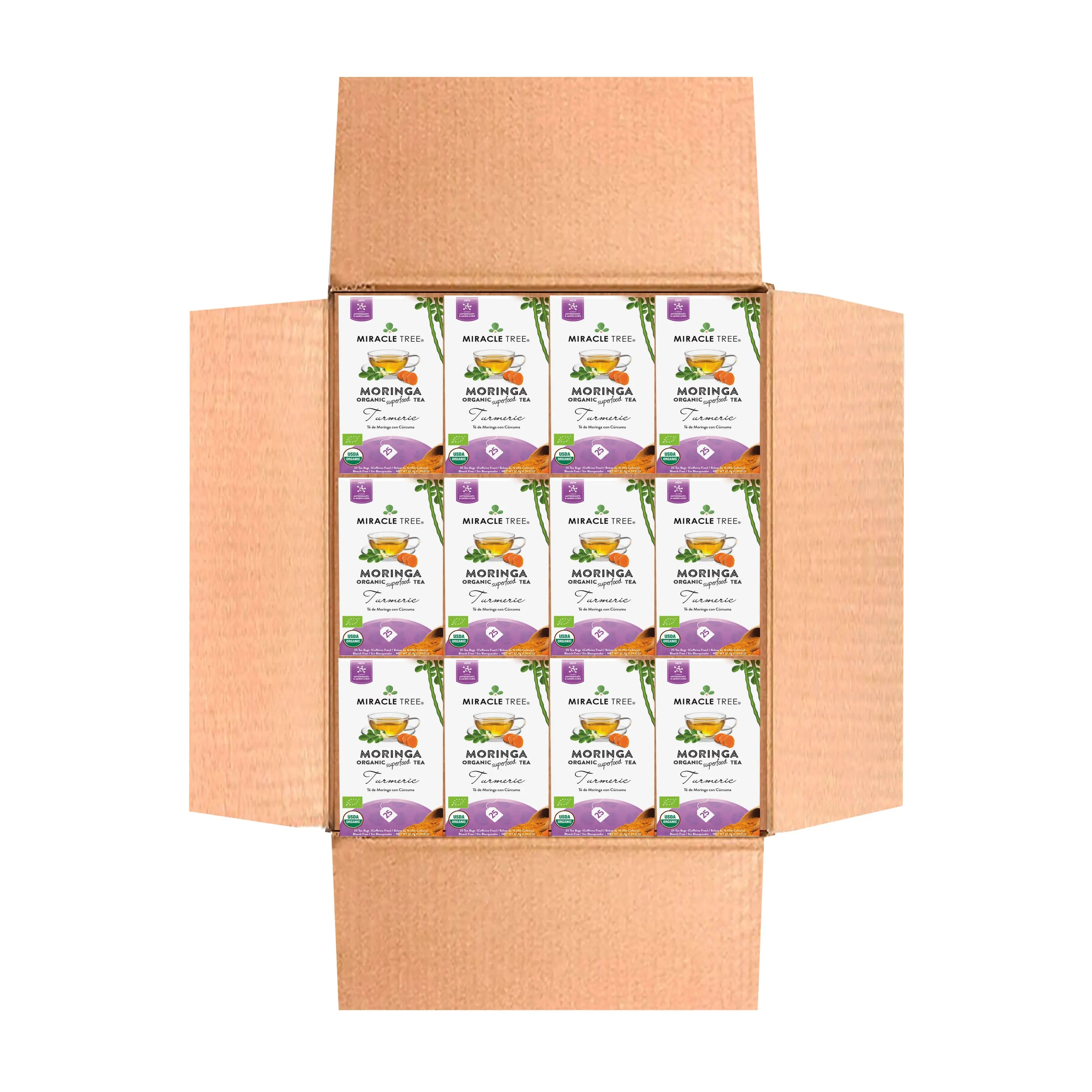 Organic Moringa Tea - Turmeric - Caffeine-Free Herbal Tea
