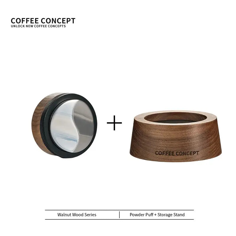 Walnut Espresso Tool Organizer Stand - Multi-Slot Storage for Tamper & Distributor Under $36