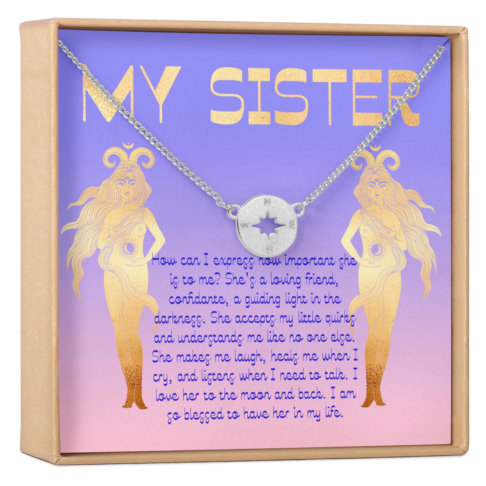 Sister Christmas  - Heartfelt Card & Jewelry Gift Set