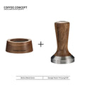 Walnut Espresso Tool Organizer Stand - Multi-Slot Storage for Tamper & Distributor Under $36