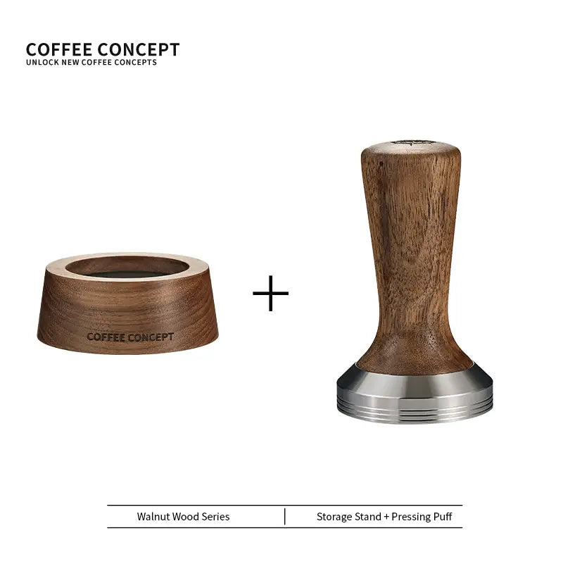 Walnut Espresso Tool Organizer Stand - Multi-Slot Storage for Tamper & Distributor Under $36