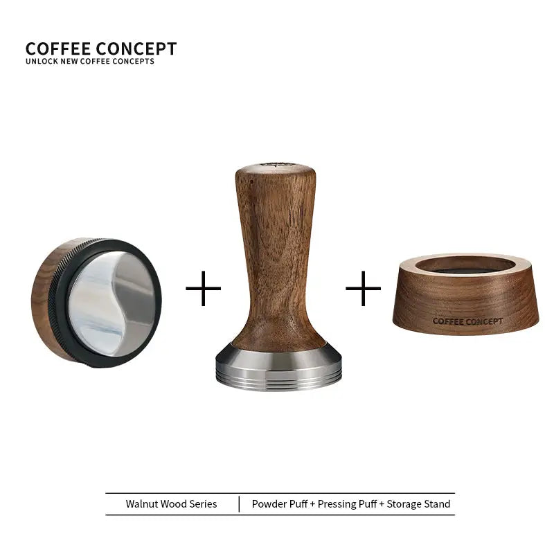 Walnut Espresso Tool Organizer Stand - Multi-Slot Storage for Tamper & Distributor Under $36