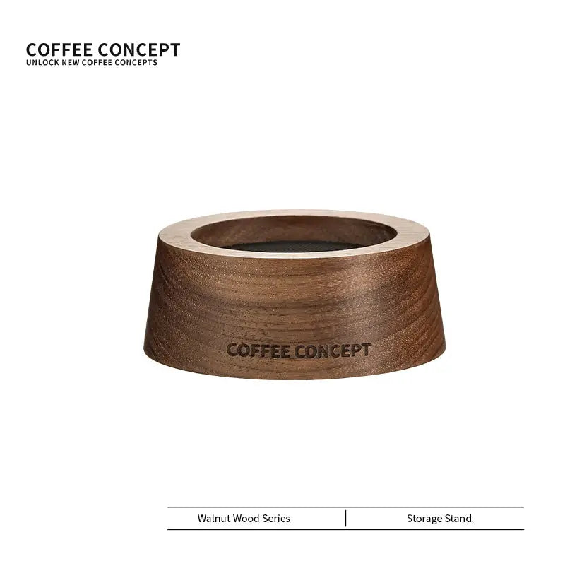 Walnut Espresso Tool Organizer Stand - Multi-Slot Storage for Tamper & Distributor Under $36