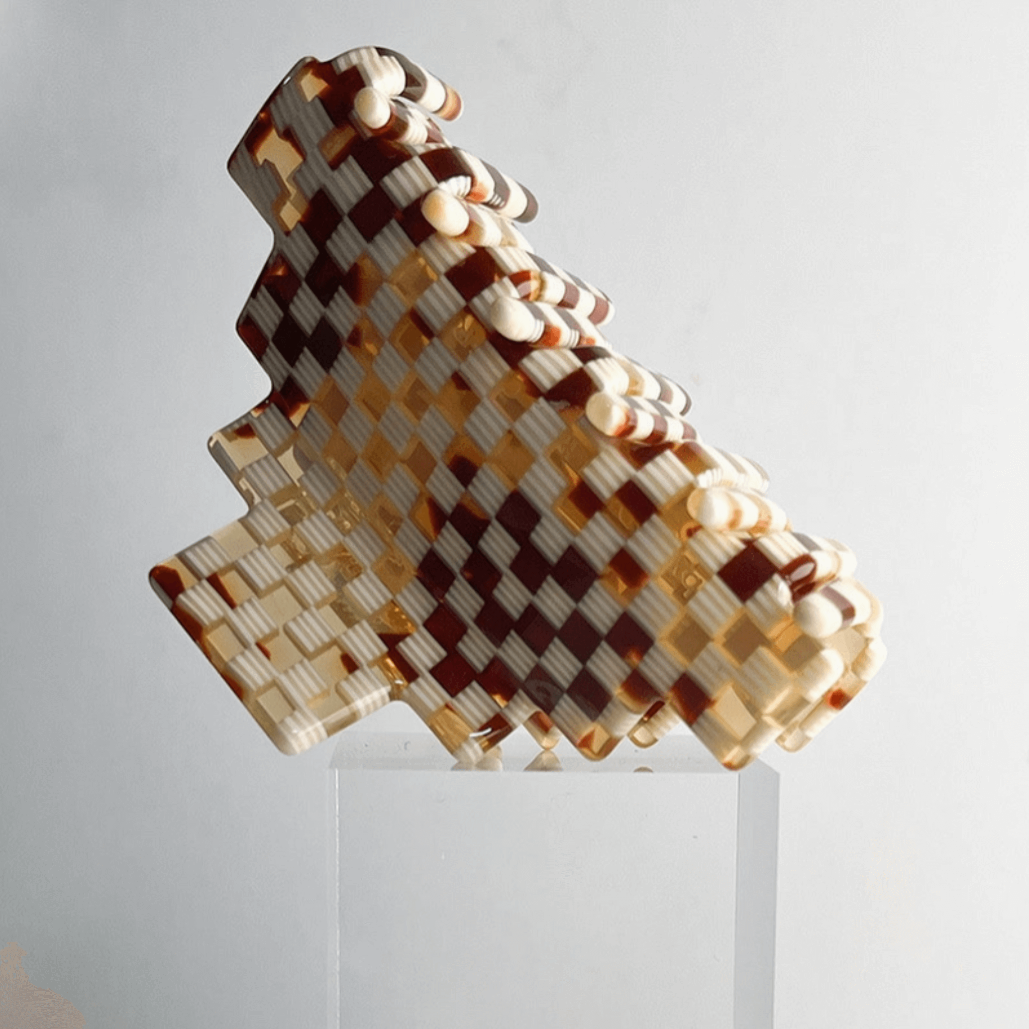 PYRAMID HAIR CLAW - IVORY