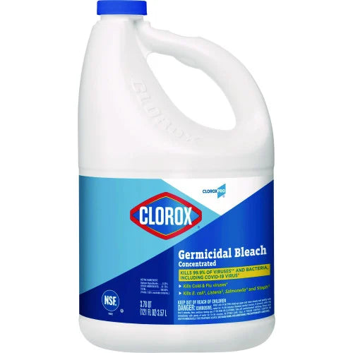 Clorox germicidal bleach container on a white background