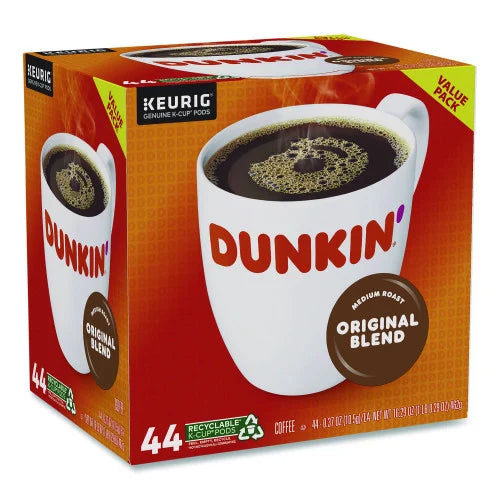 Dunkin' Donuts K-Cup coffee package on a white background