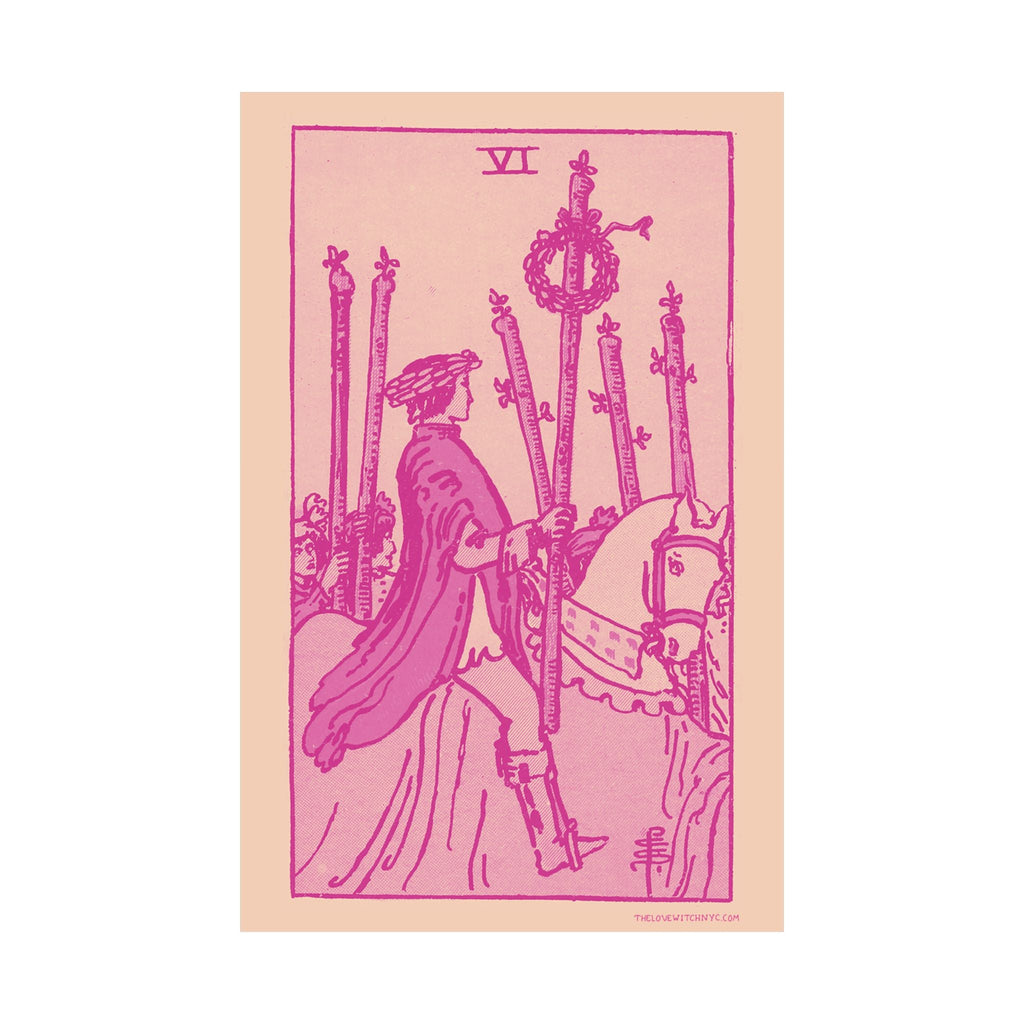 Six of Wands Tarot Card Poster by The Love Witch