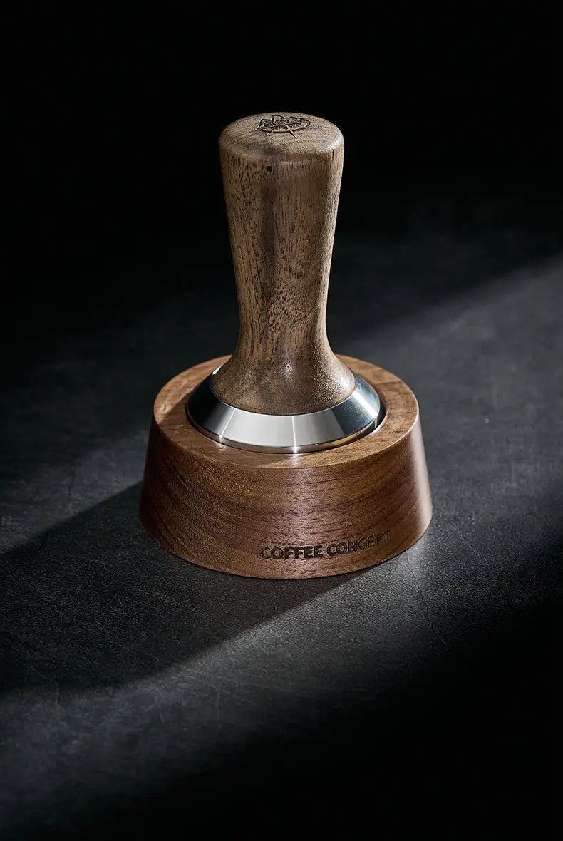 Walnut Espresso Tool Organizer Stand - Multi-Slot Storage for Tamper & Distributor Under $36