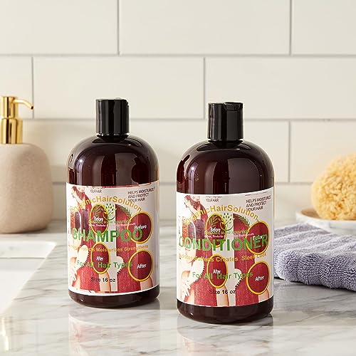 Shampoo & Conditioner -Tea Tree- Aloe Vera-Jojoba seed- Argan- Vitamin E Set - for Itchy and Dry Scalp, Sulfate Free, Paraben Free