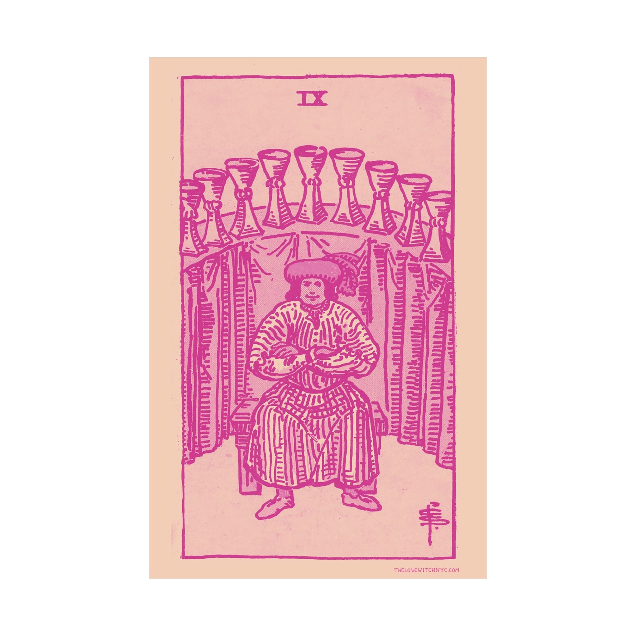 Nine of Cups Tarot Card Poster by The Love Witch