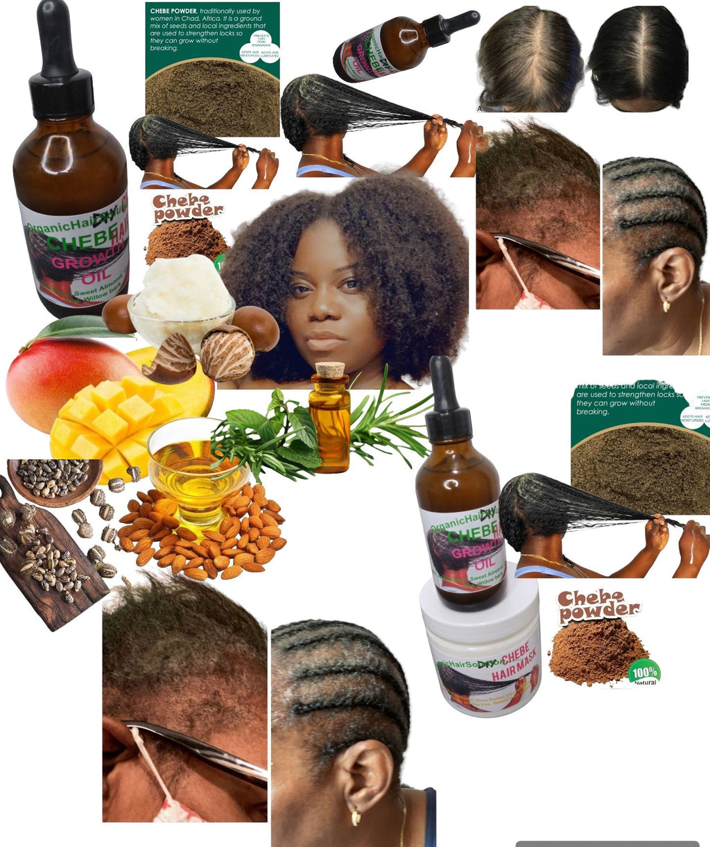 CHEBE Hair Growth Set - Shampoo- Conditioner-Oil & Hair Mask Leave in Conditioner
