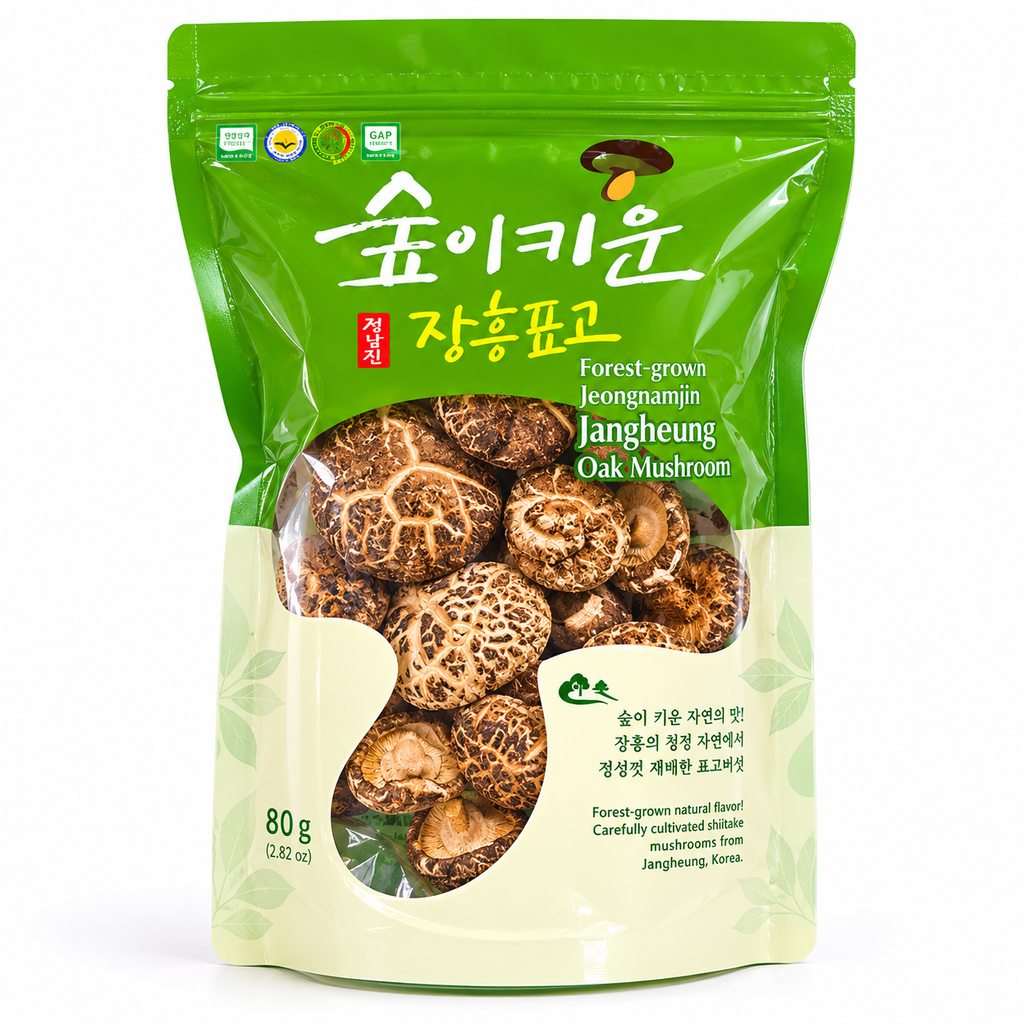 Forest-Grown Jangheung Shiitake Mushrooms(80g, 2.8oz)