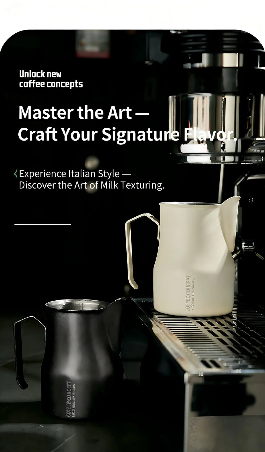 Best Milk Pitcher for Latte Art Beginners - Bell Shape 350ml/500ml Frothing Jug Under $15