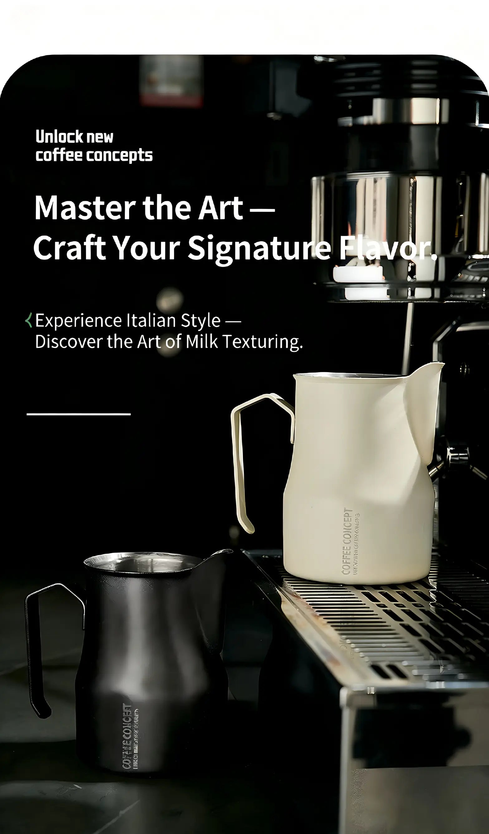 Best Milk Pitcher for Latte Art Beginners - Bell Shape 350ml/500ml Frothing Jug Under $15