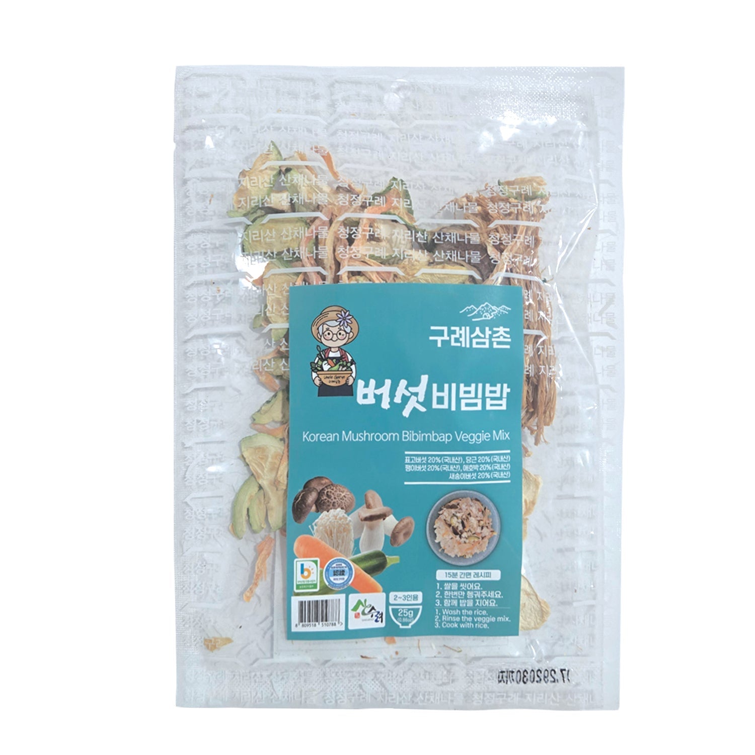 Korean Mushroom Bibimbap Veggie Mix (25g, 0.88oz)