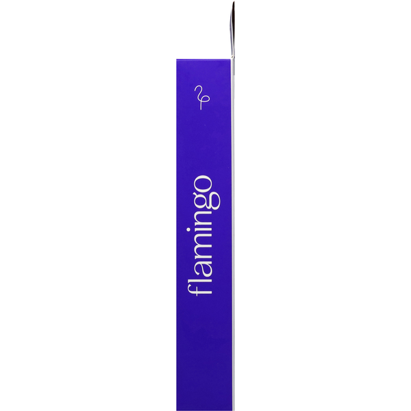 Blue pen with 'flamingo' branding on a white background. Flamingo Rose Razor