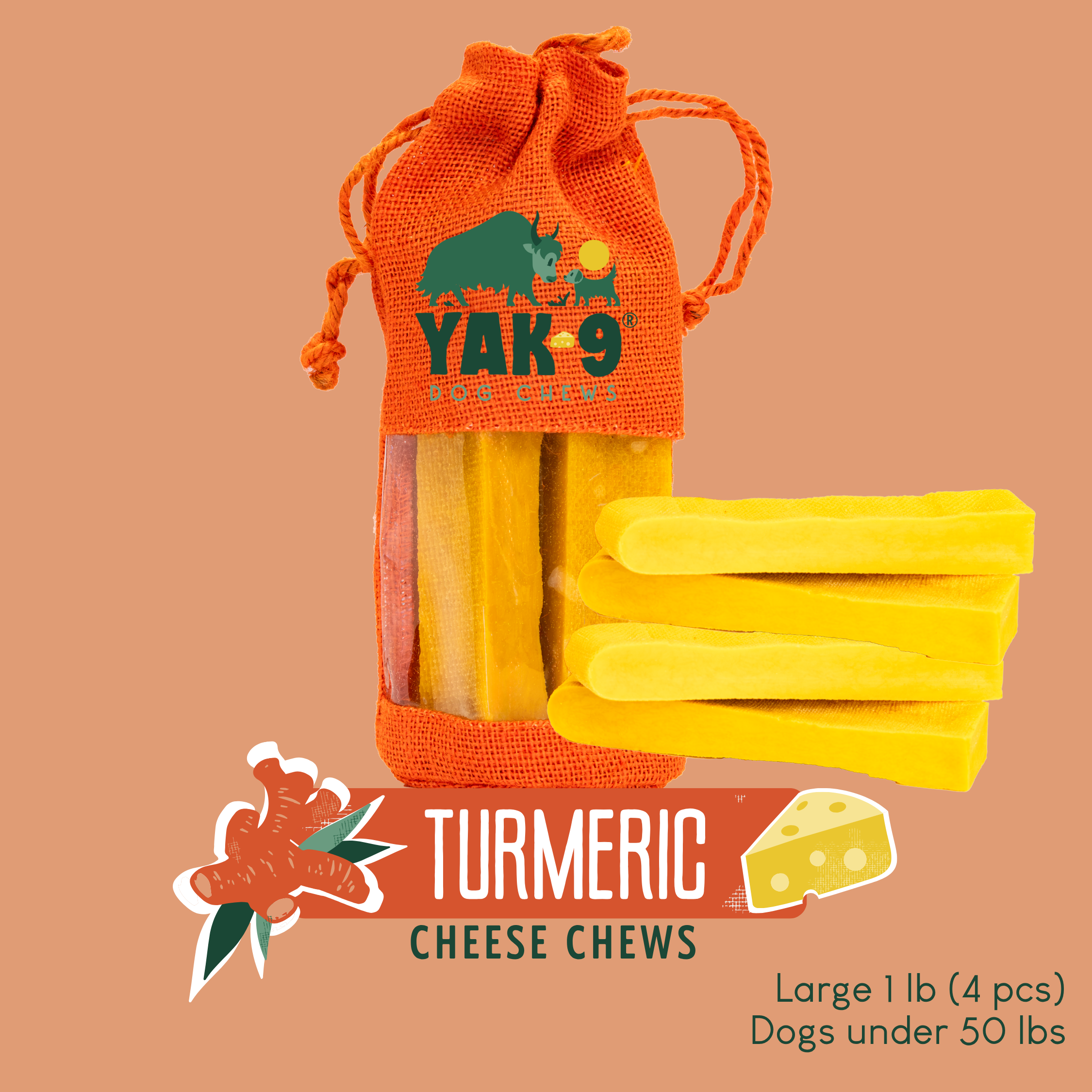 Turmeric Yak Milk Chews for Dogs