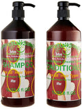 Shampoo & Conditioner -Tea Tree- Aloe Vera-Jojoba seed- Argan- Vitamin E Set - for Itchy and Dry Scalp, Sulfate Free, Paraben Free