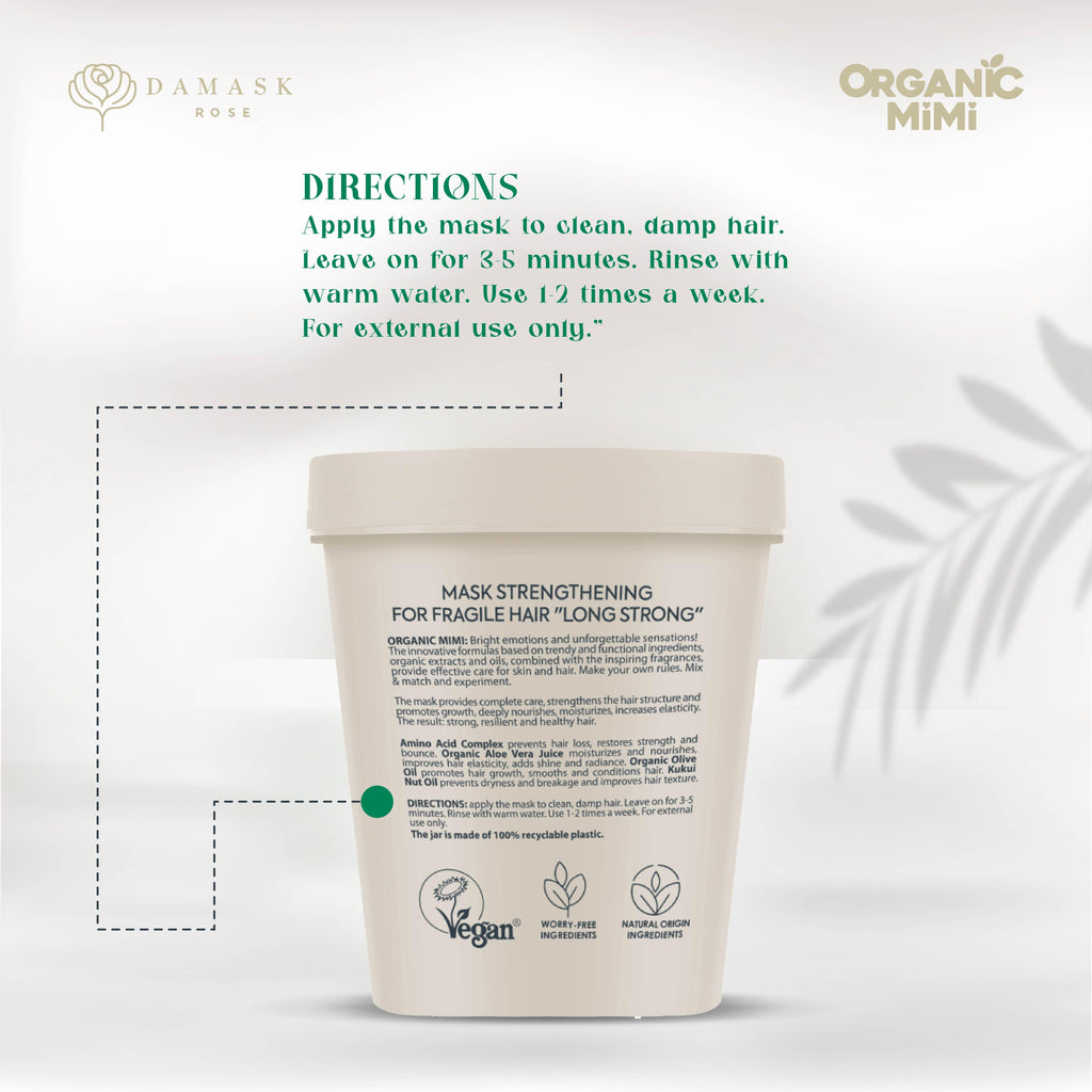 ORGANIC MIMI, HAIR MASK STRENGTHENING LONG STRONG, 200 ml