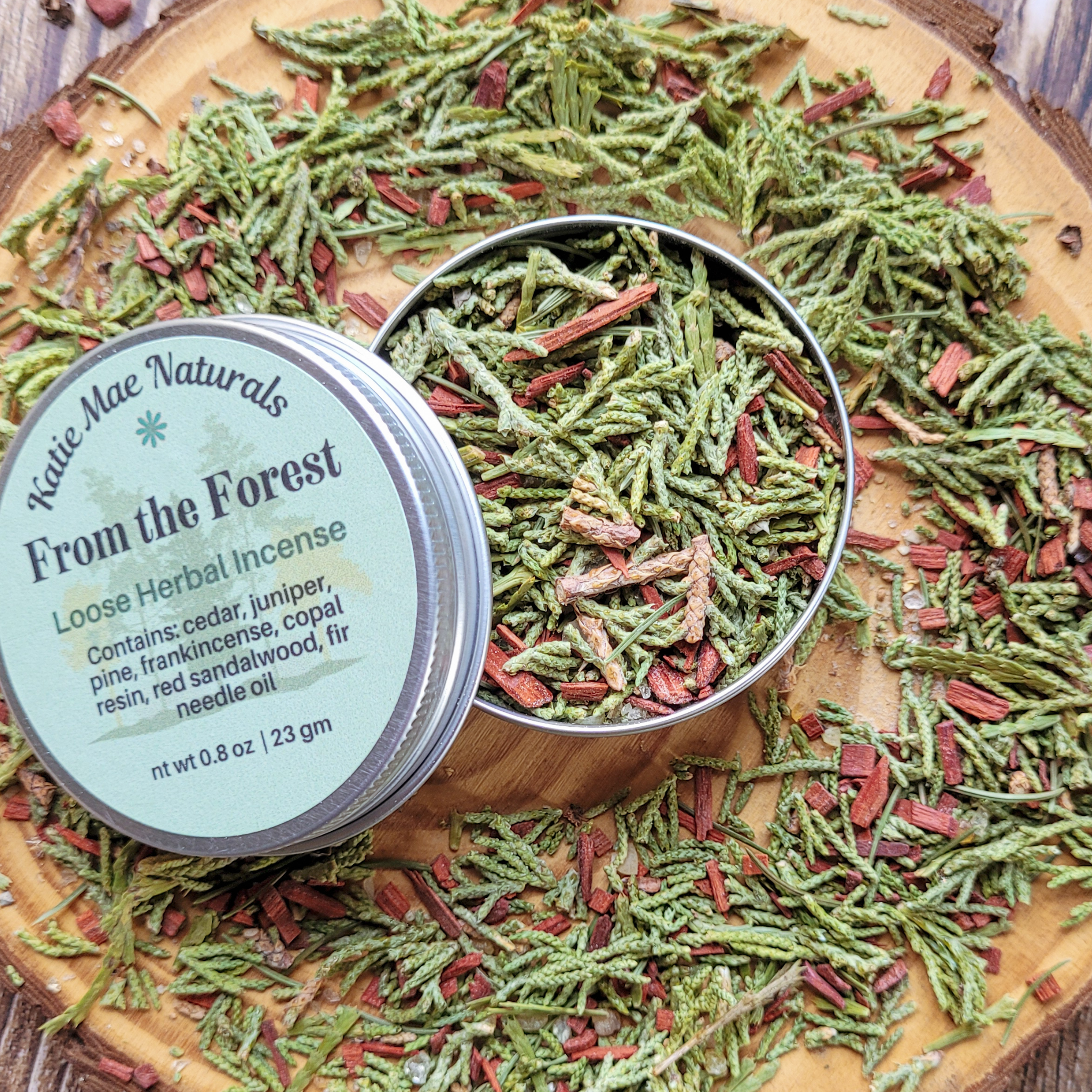 From the Forest Herbal Incense – Cedar Pine Frankincense Blend for Grounding, Meditation & Woodland Rituals