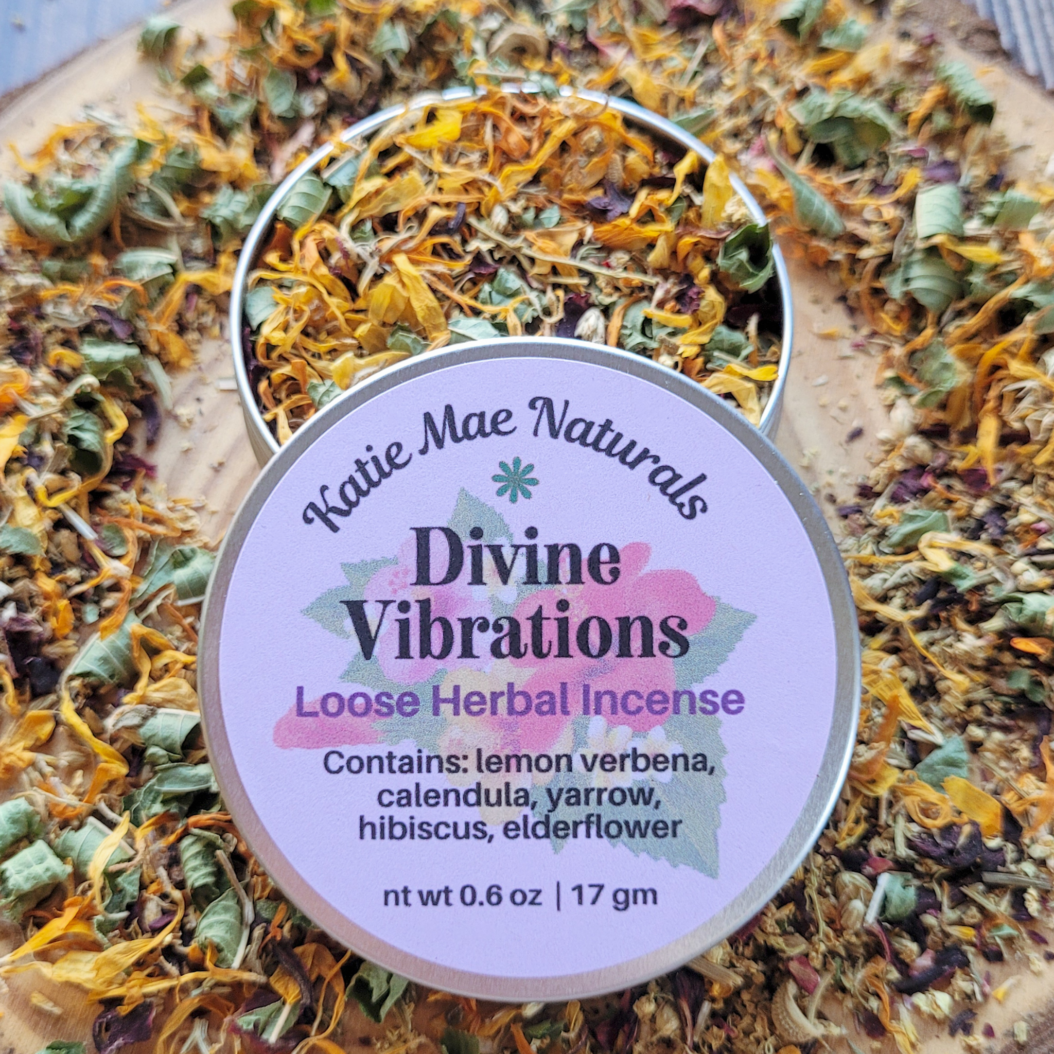 Divine Vibrations Herbal Incense – Floral Herbal Blend for Peace, Harmony & Spiritual Connection