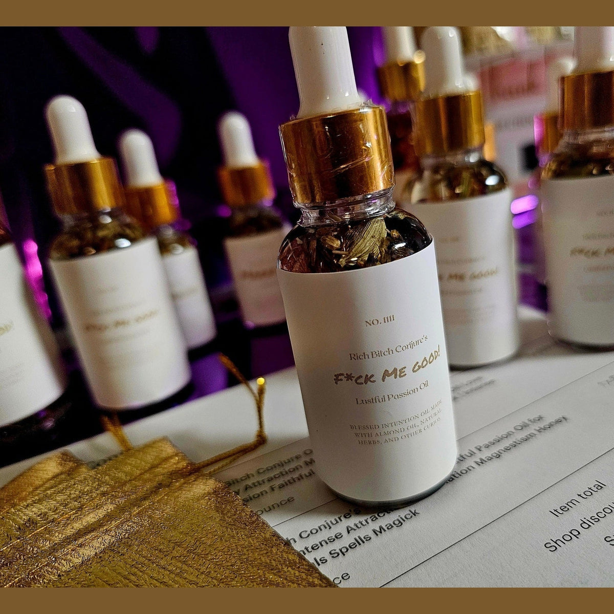 FMG Hoodoo Conjure Oil | Lust and Passion Oil | Intimate Attraction Ritual Oil | Magnetism and Desire Rootwork Oil | Spiritual Supply