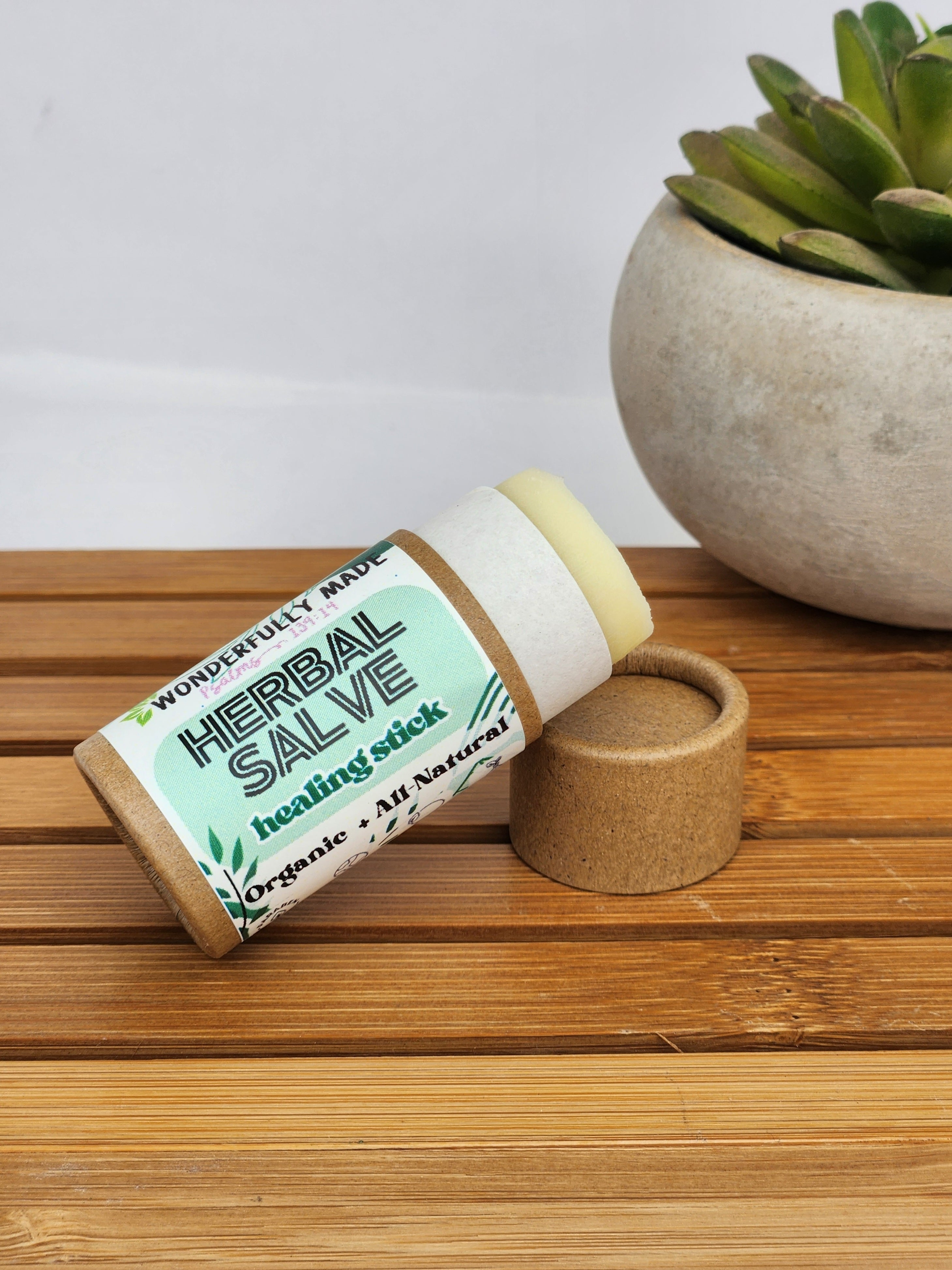 Herbal Healing Stick | Natural Remedy Salve | Organic Eczema Salve | Chapped Lip Relief | Large Chapstick | Scar Remover | Travel Size Tube