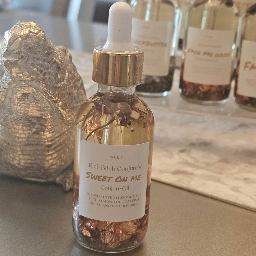 Sweet On Me Luxury Attraction & Faithfulness Conjure Oil – Honeysuckle + Pink Sugar | Rich Bitch Conjure®