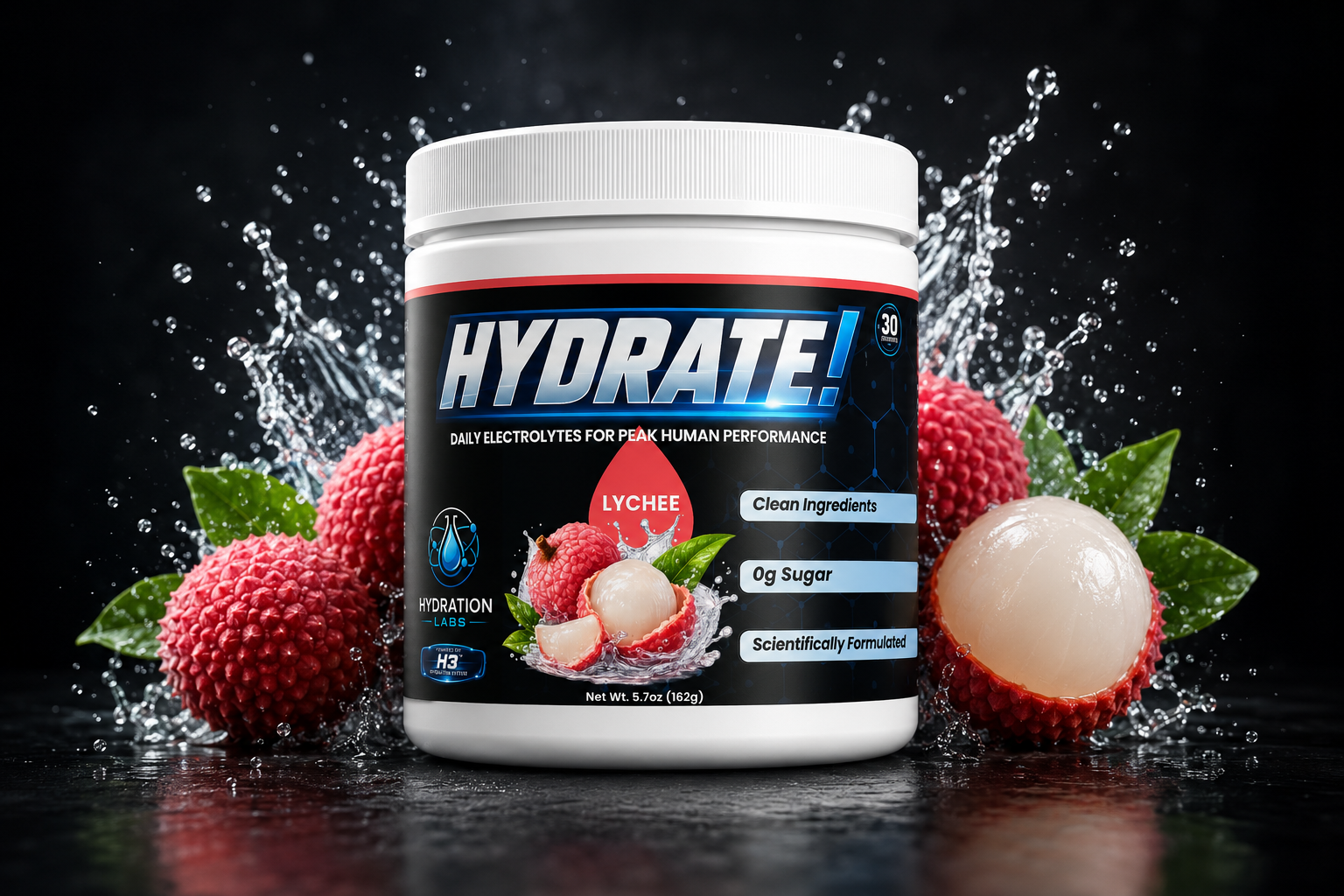 HYDRATE! (Lychee) Advanced Electrolyte Hydration Powder